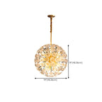 Lustre moderne en cristal avec globe et lumière d'ambiance