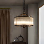 Lustre rond moderne à 3 lumières en cristal, hauteur réglable