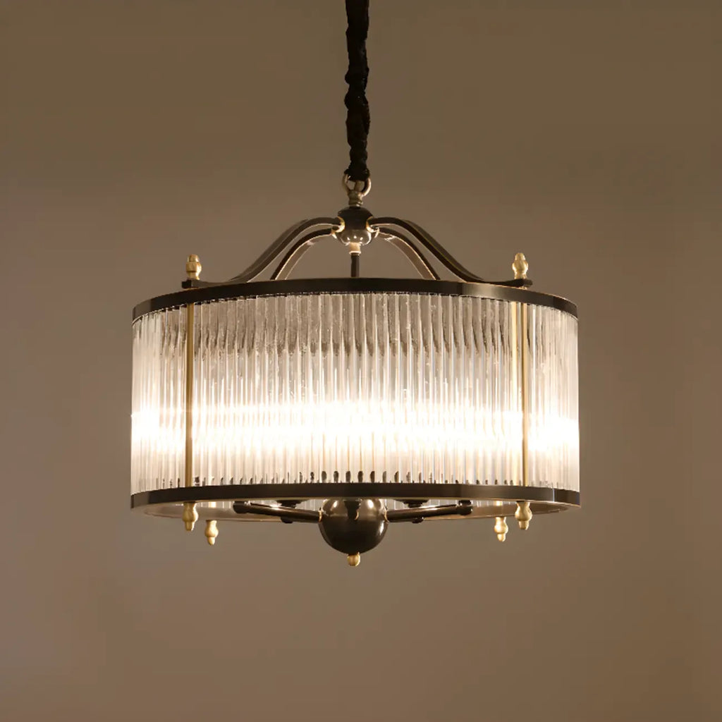 Lustre rond moderne à 3 lumières en cristal, hauteur réglable