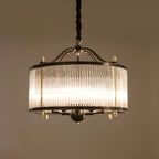 Lustre rond moderne à 3 lumières en cristal, hauteur réglable
