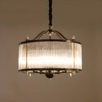 Lustre rond moderne à 3 lumières en cristal, hauteur réglable