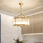 Lustre rond moderne à 3 lumières en cristal, hauteur réglable