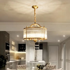 Lustre rond moderne à 3 lumières en cristal, hauteur réglable