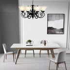 Lustre suspendu vintage en métal noir Bell