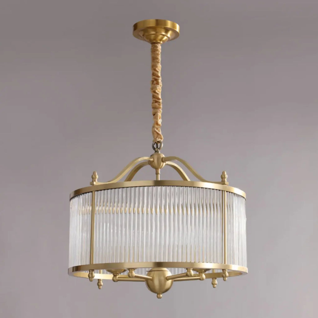 Lustre rond moderne à 3 lumières en cristal, hauteur réglable