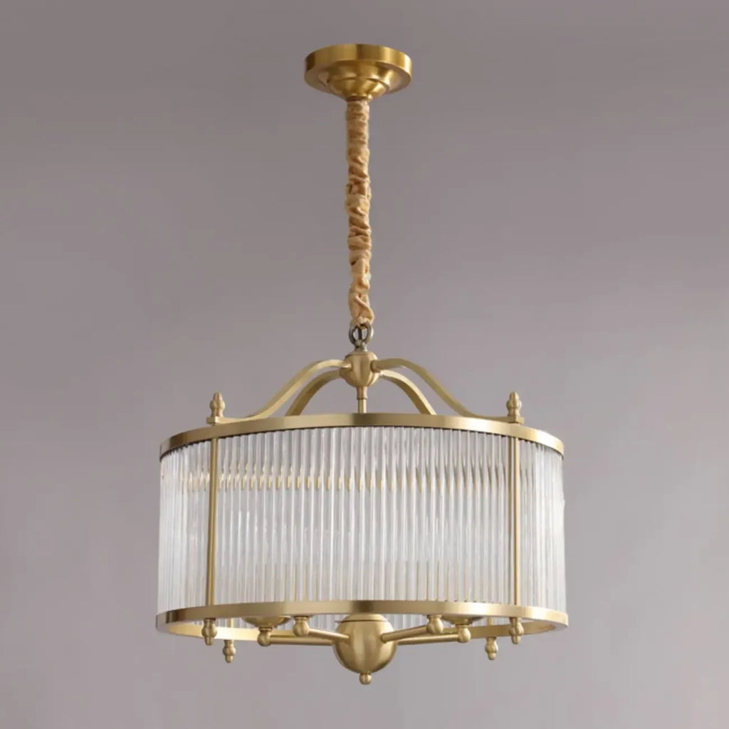 Lustre rond moderne à 3 lumières en cristal, hauteur réglable