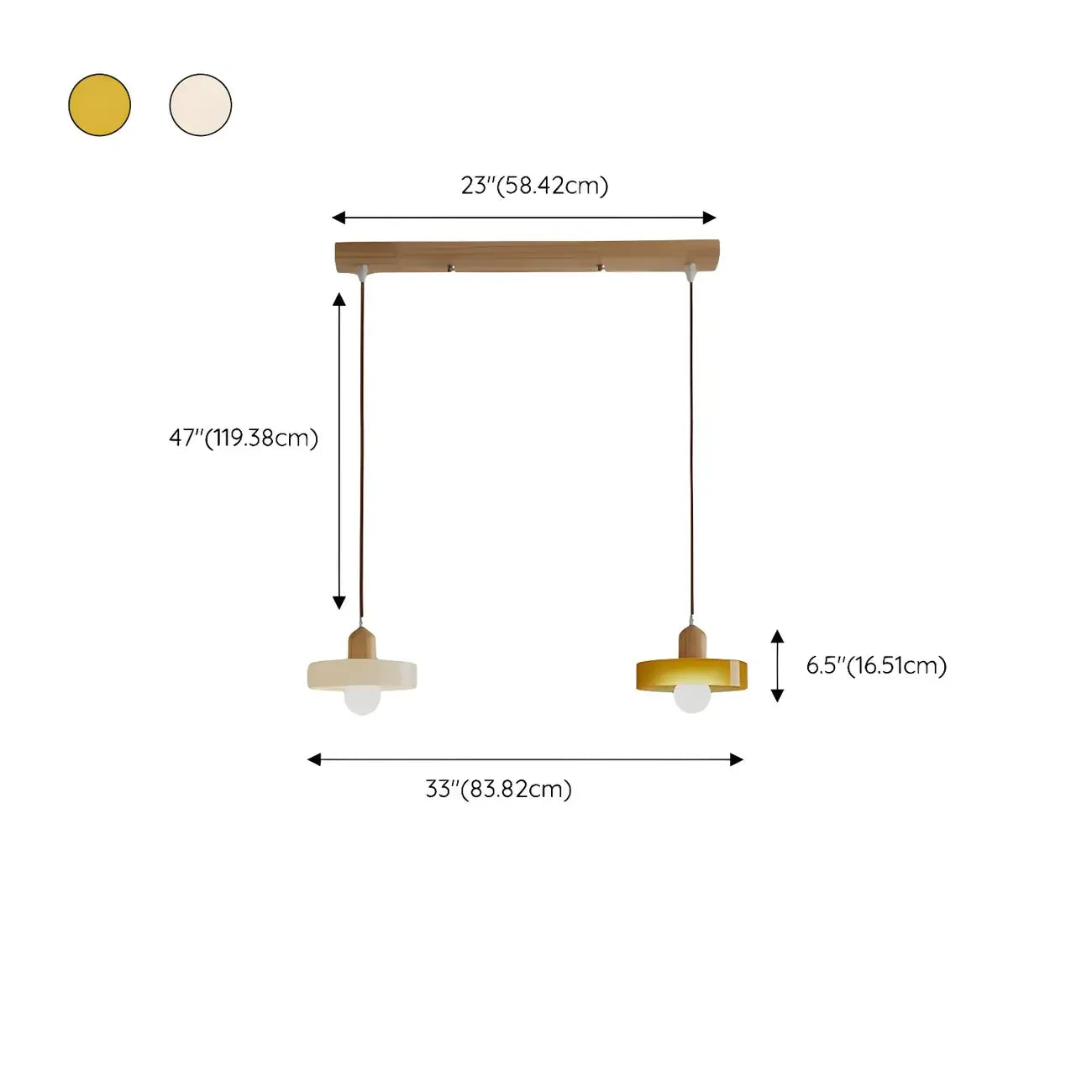Lampe suspendue LED ronde élégante en verre crème pour chevet