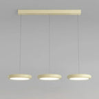Suspension moderne à 3 lumières LED en verre opale pour salle à manger
