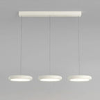 Suspension moderne à 3 lumières LED en verre opale pour salle à manger