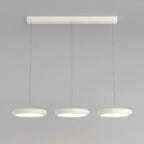 Suspension moderne à 3 lumières LED en verre opale pour salle à manger
