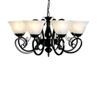 Lustre suspendu vintage en métal noir Bell