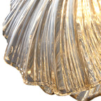 Suspension LED en verre transparent Ginkgo artistique pour salon