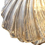Suspension LED en verre transparent Ginkgo artistique pour salon