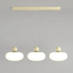 Suspension moderne à 3 lumières LED en verre opale pour salle à manger