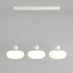 Suspension moderne à 3 lumières LED en verre opale pour salle à manger