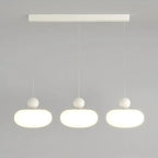 Suspension moderne à 3 lumières LED en verre opale pour salle à manger