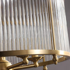 Lustre rond moderne à 3 lumières en cristal, hauteur réglable