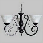 Lustre suspendu vintage en métal noir Bell