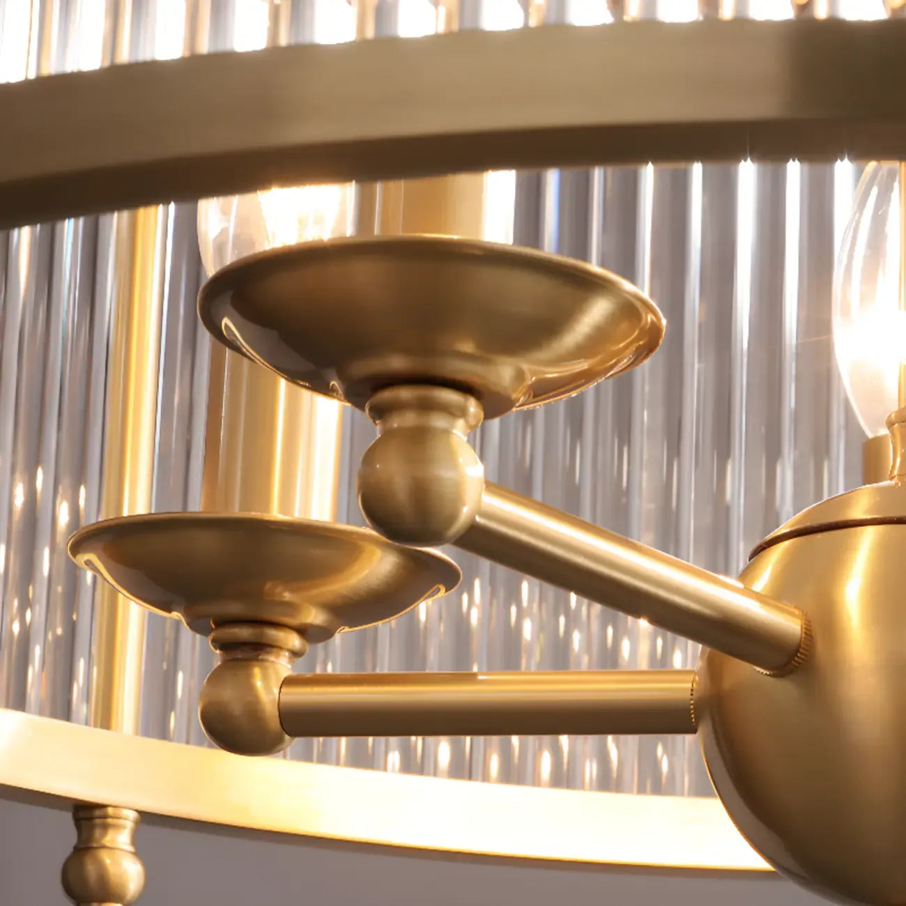Lustre rond moderne à 3 lumières en cristal, hauteur réglable