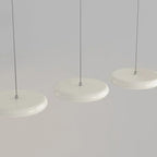 Suspension moderne à 3 lumières LED en verre opale pour salle à manger