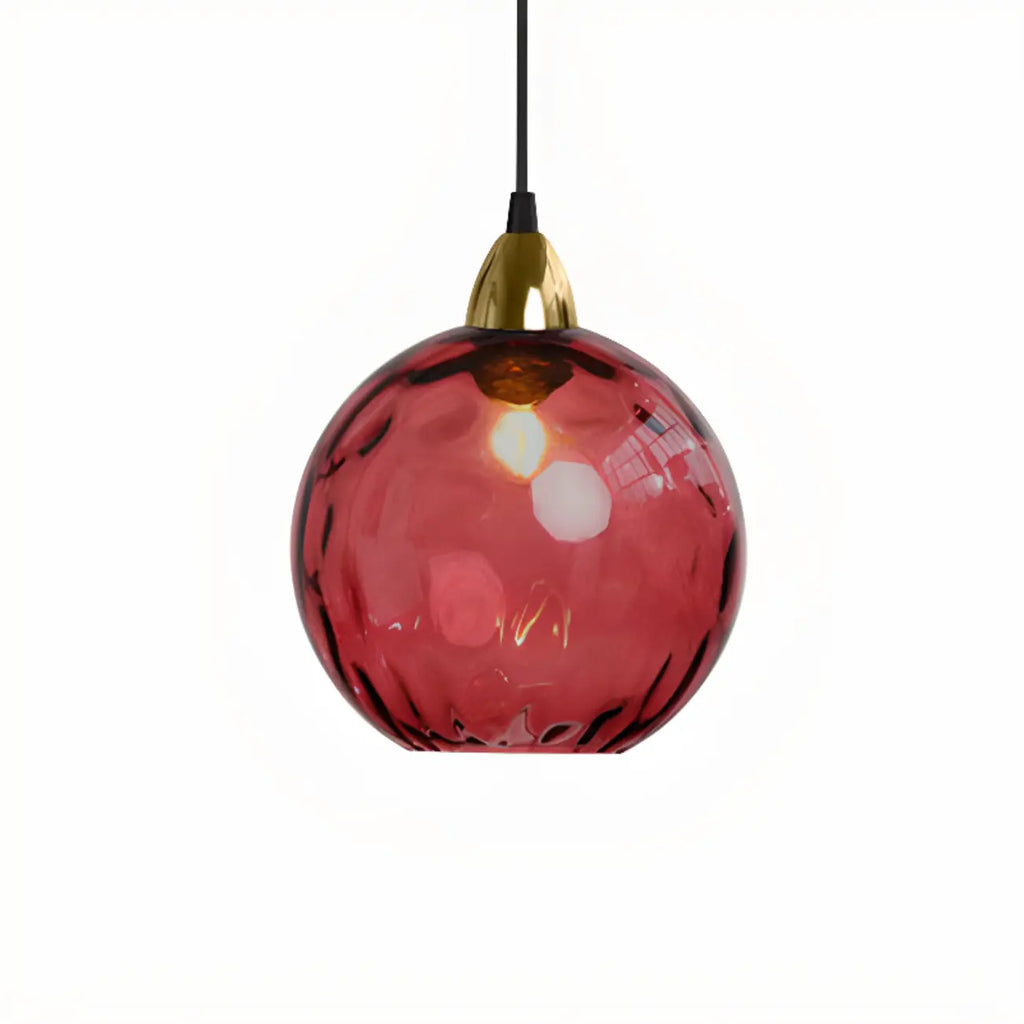 Suspension globe en vitrail artistique pour salle à manger