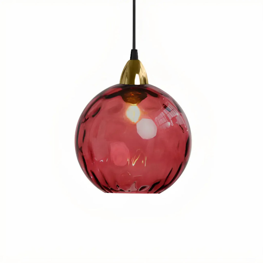 Suspension globe en vitrail artistique pour salle à manger