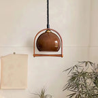 Suspension moderne en verre brun