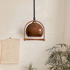 Suspension moderne en verre brun