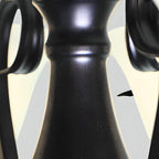 Lustre suspendu vintage en métal noir Bell