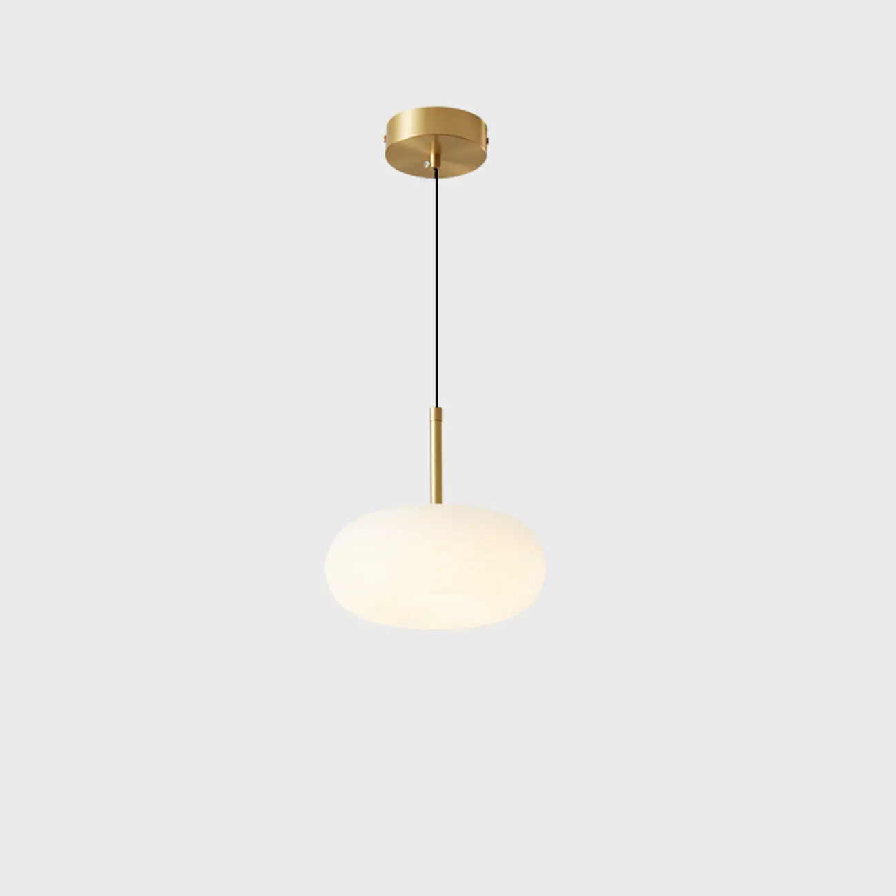 Suspension LED en forme de galet en acrylique crème pour salon