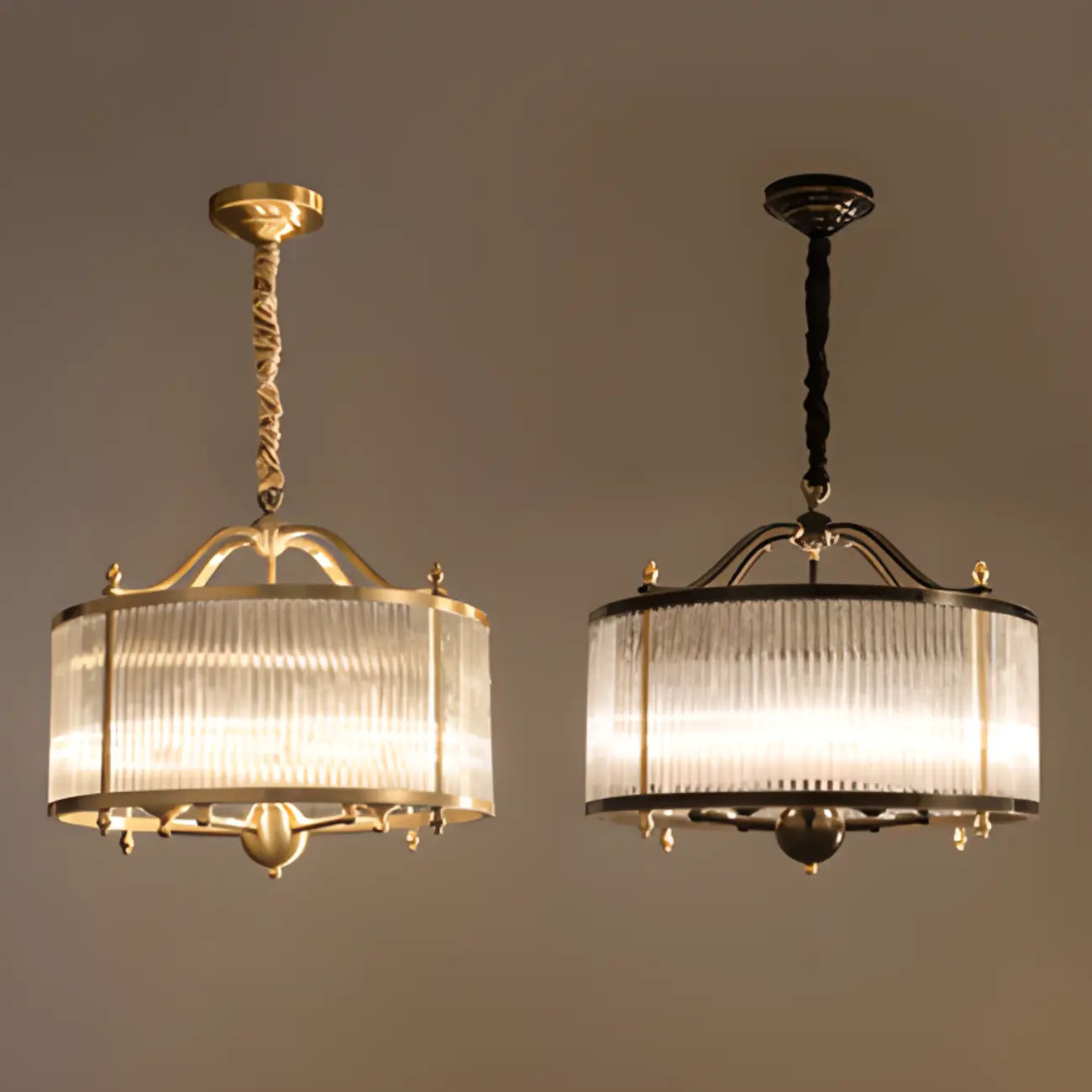 Lustre rond moderne à 3 lumières en cristal, hauteur réglable