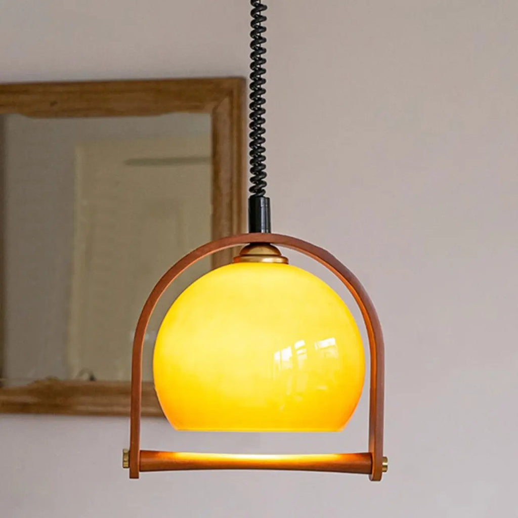 Suspension moderne en verre brun