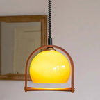 Suspension moderne en verre brun