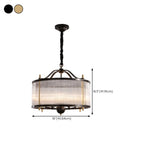 Lustre rond moderne à 3 lumières en cristal, hauteur réglable