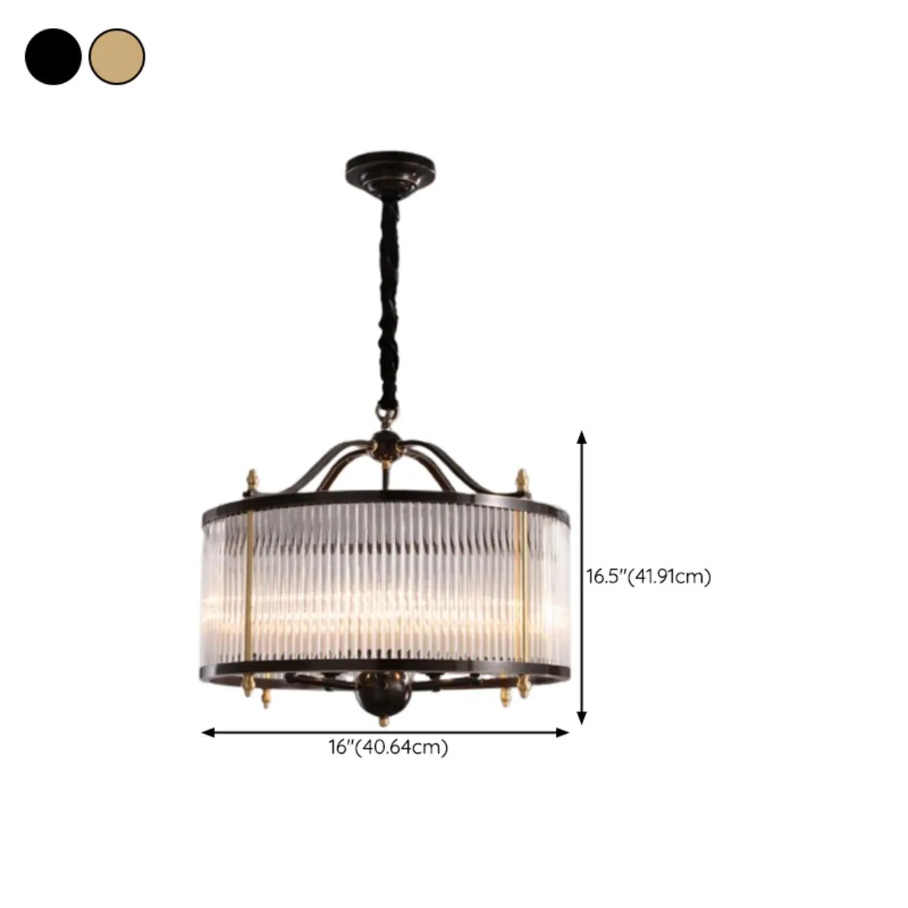 Lustre rond moderne à 3 lumières en cristal, hauteur réglable