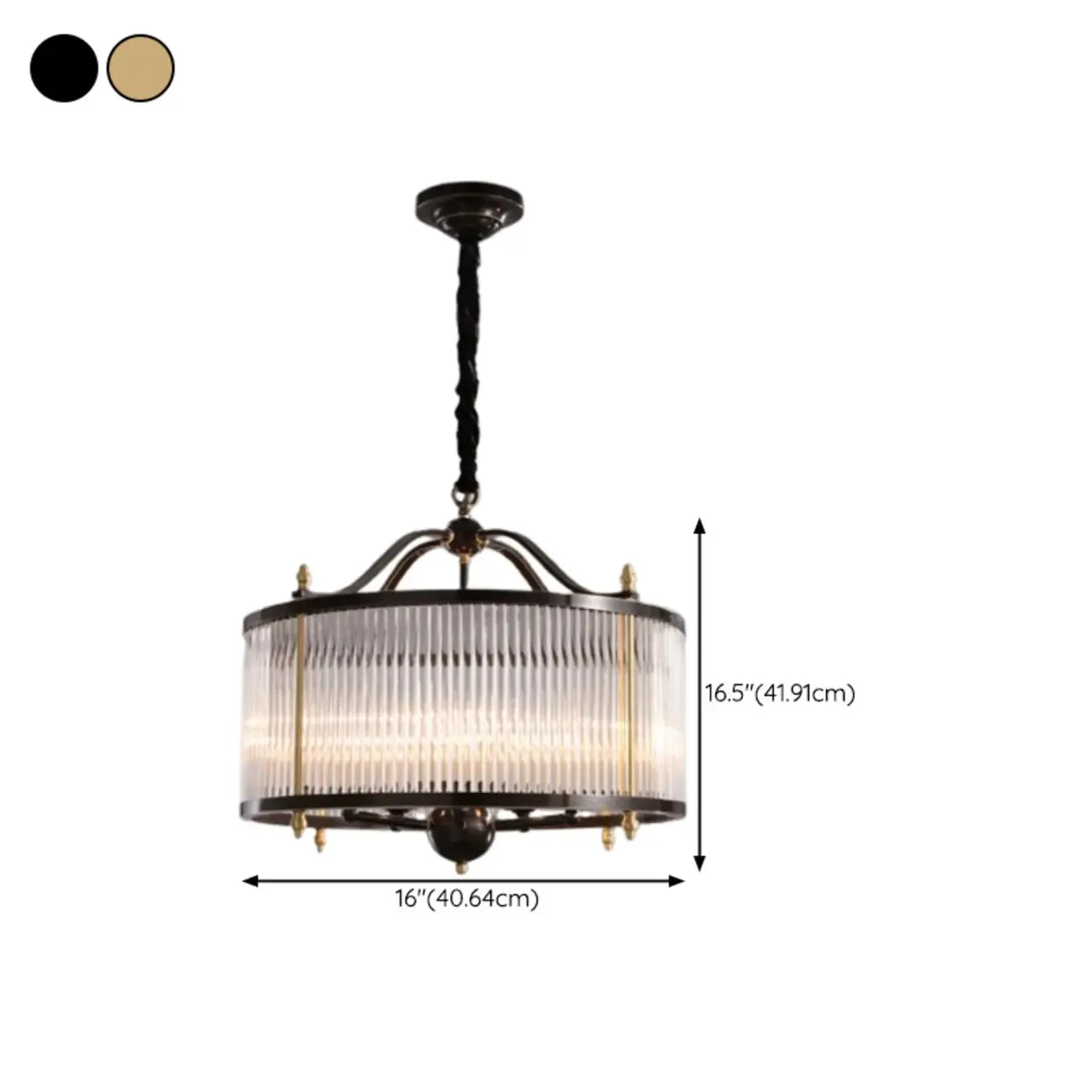 Lustre rond moderne à 3 lumières en cristal, hauteur réglable