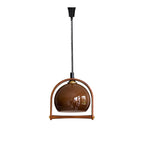 Suspension moderne en verre brun