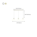 Suspension moderne à 3 lumières LED en verre opale pour salle à manger