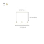Suspension moderne à 3 lumières LED en verre opale pour salle à manger
