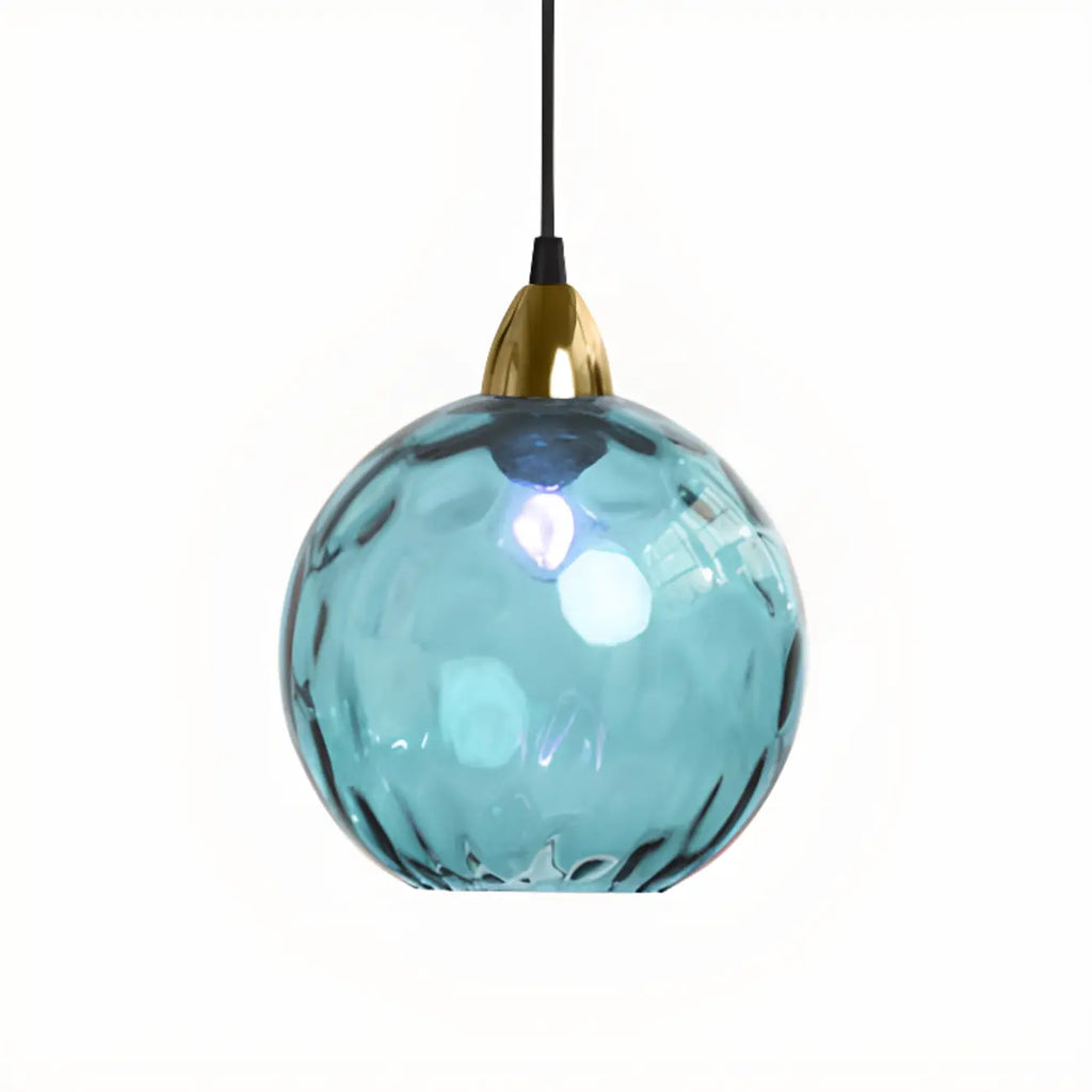 Suspension globe en vitrail artistique pour salle à manger