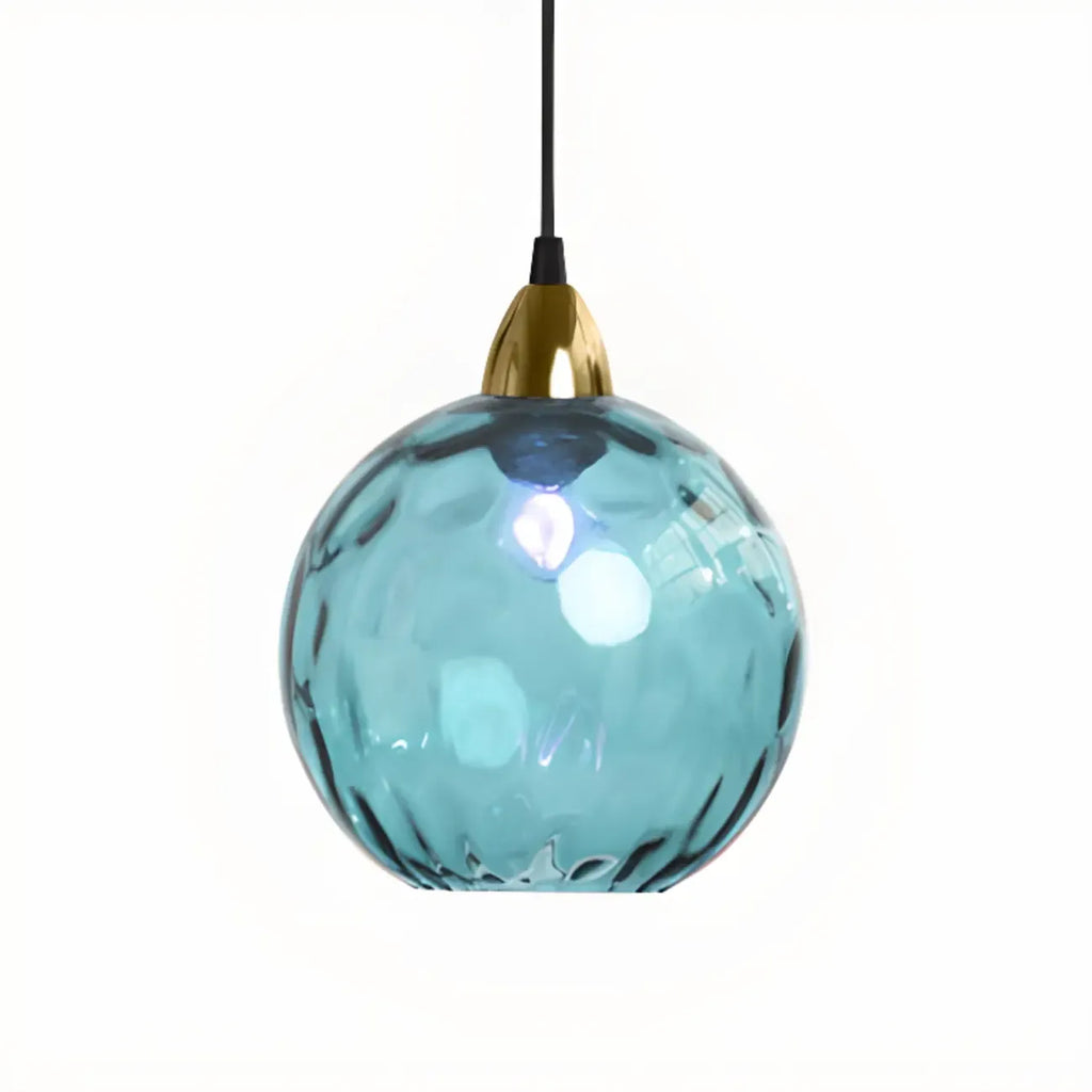 Suspension globe en vitrail artistique pour salle à manger