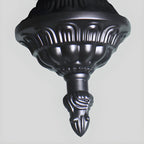 Lustre suspendu vintage en métal noir Bell