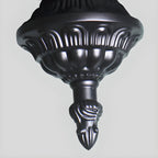 Lustre suspendu vintage en métal noir Bell