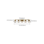 Appliques de salle de bain classiques en laiton avec abat-jour sphérique transparent