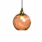 Suspension globe en vitrail artistique pour salle à manger