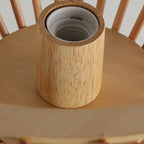 2 Lampade a sospensione poligonali in legno naturale chiaro per la cucina