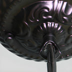 Lustre suspendu vintage en métal noir Bell