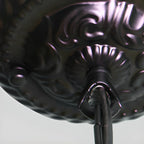Lustre suspendu vintage en métal noir Bell