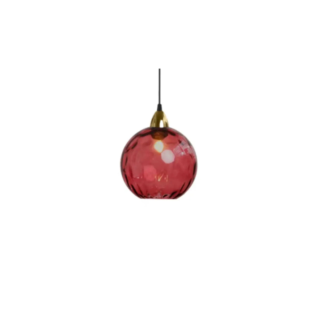 Suspension globe en vitrail artistique pour salle à manger