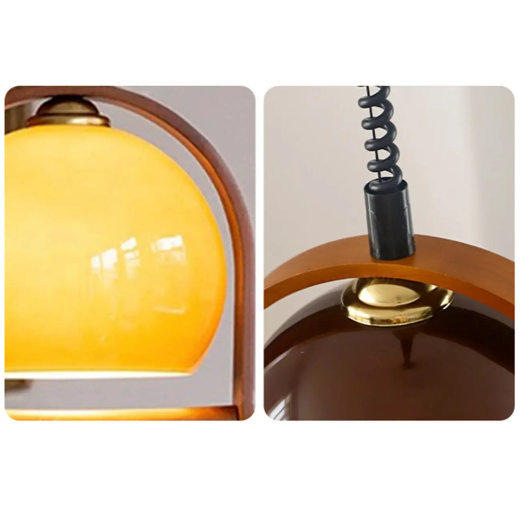 Suspension moderne en verre brun